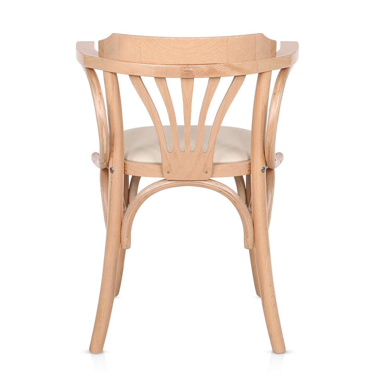 Chaise Cannage Cuir Véritable - Jules Crème