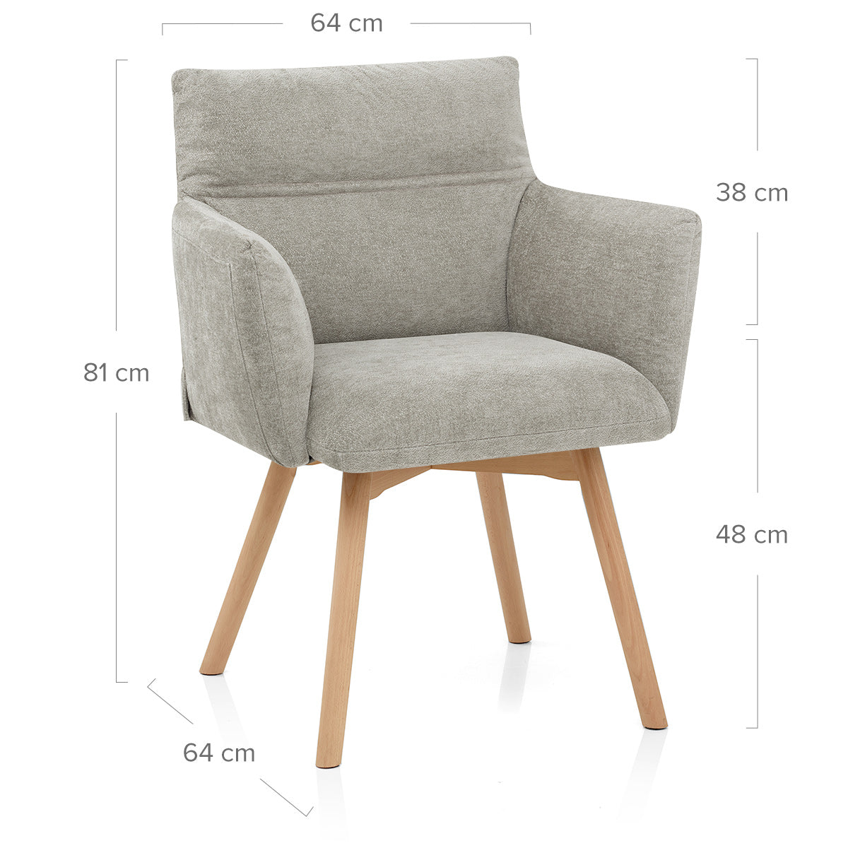 Chaise Tissu - Mica Gris