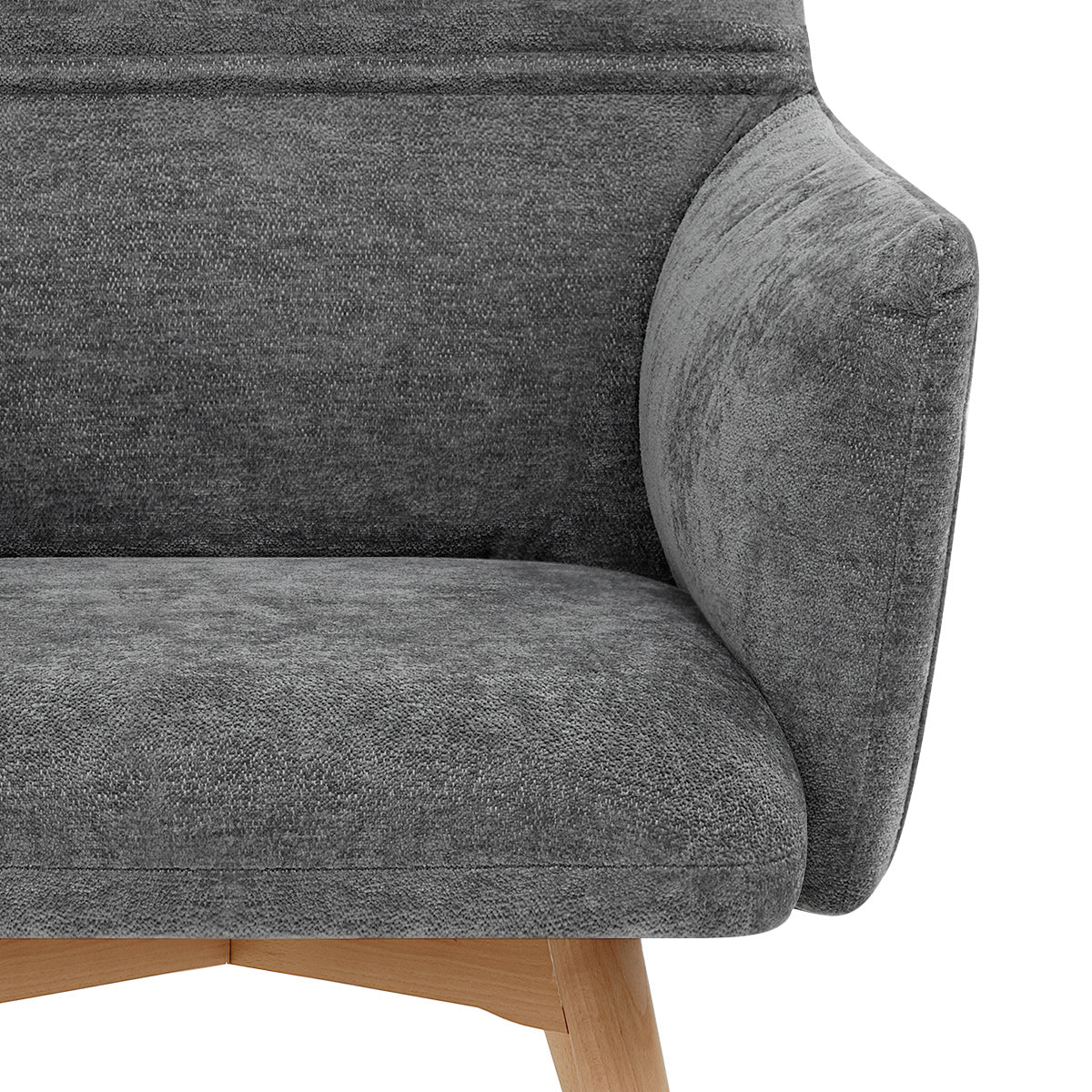 Chaise Tissu - Mica Gris Foncé