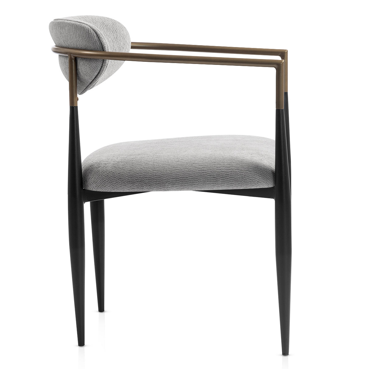 Lumix Dining Chair Grey Fabric