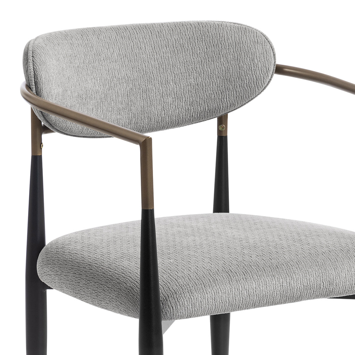 Lumix Dining Chair Grey Fabric