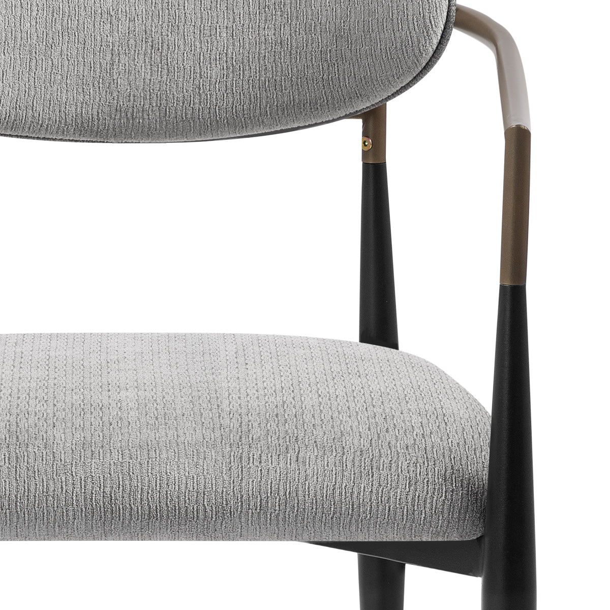Lumix Dining Chair Grey Fabric