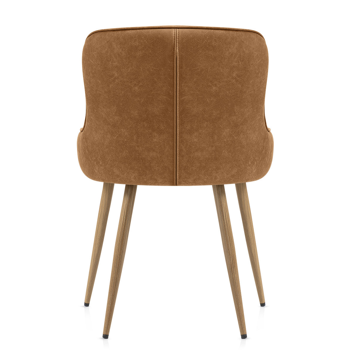 Chaise Métal Faux Cuir - Tropea Marron