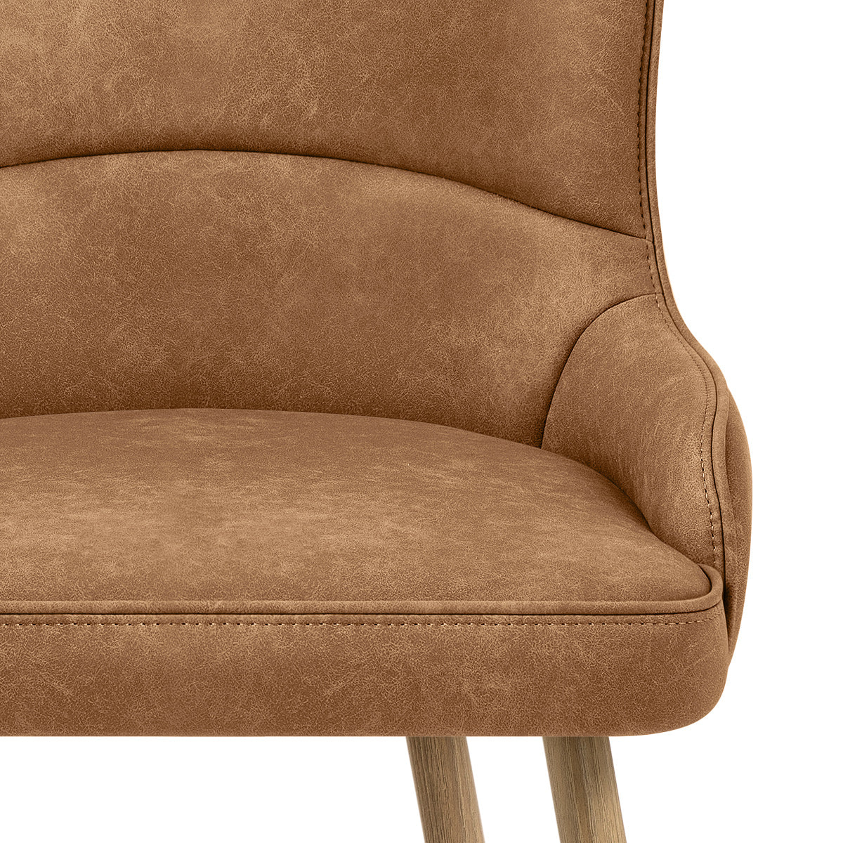 Chaise Métal Faux Cuir - Tropea Marron