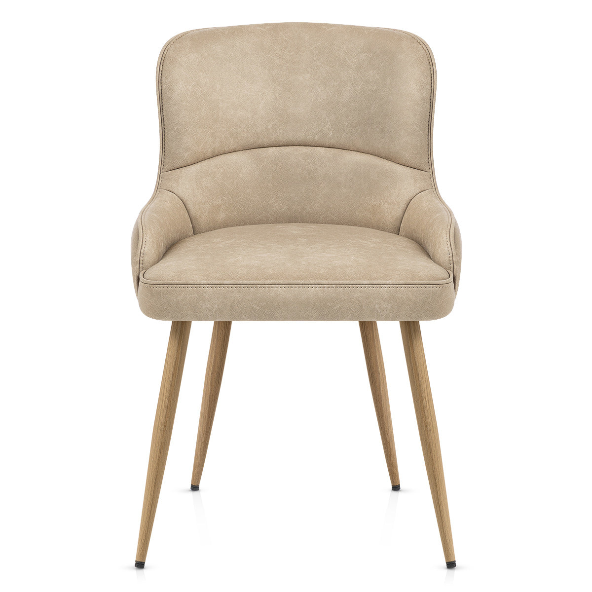 Chaise Métal Faux Cuir - Tropea Taupe