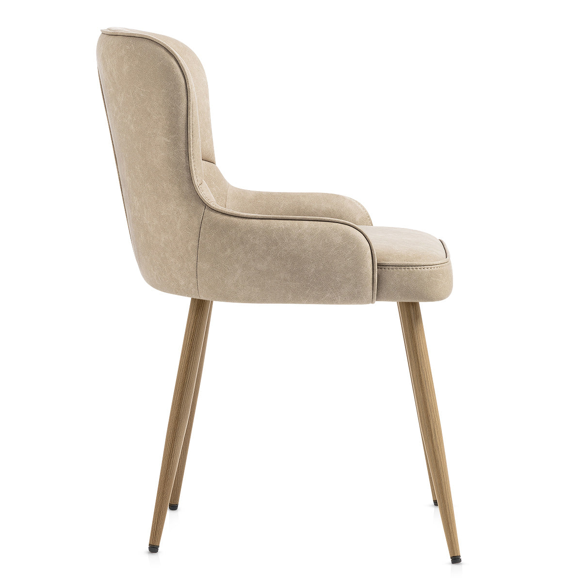 Chaise Métal Faux Cuir - Tropea Taupe