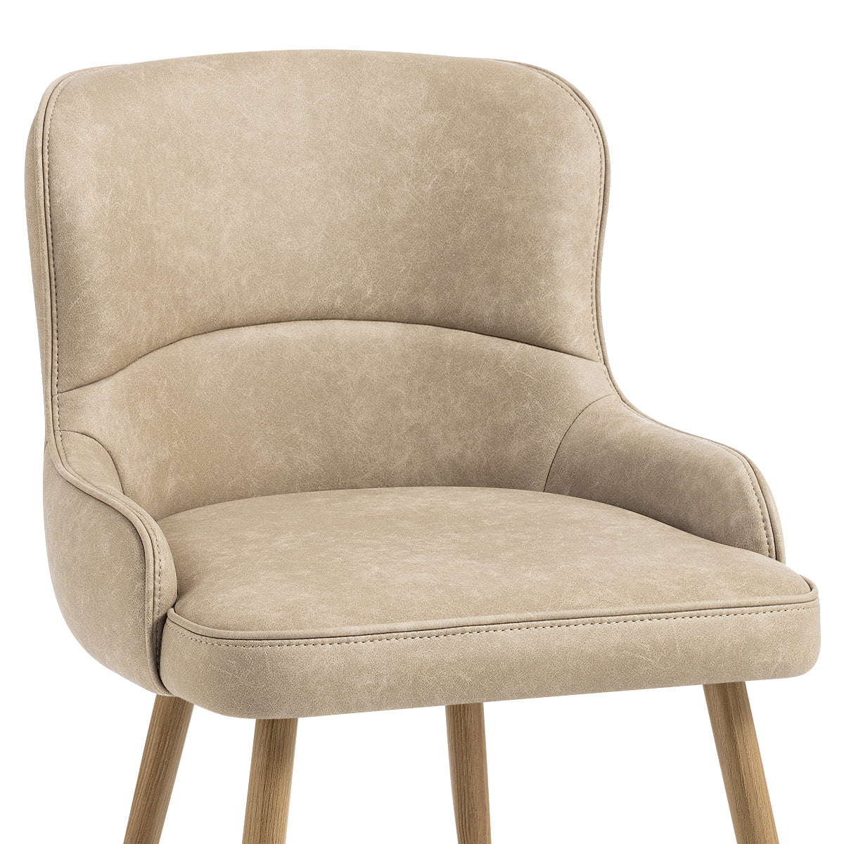 Chaise Métal Faux Cuir - Tropea Taupe