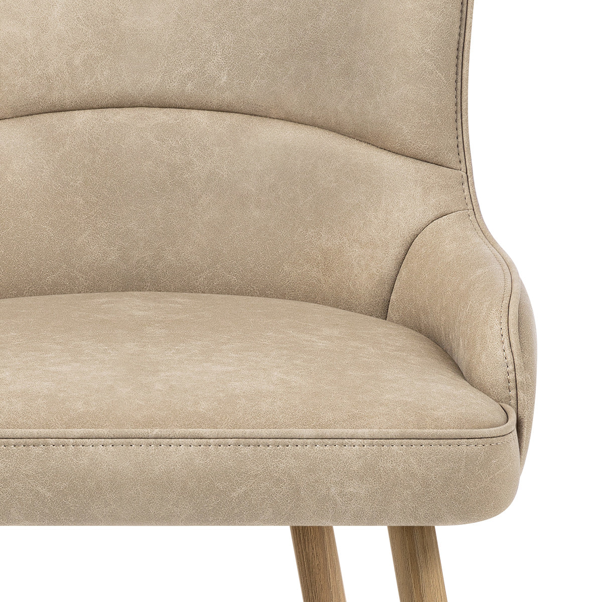 Chaise Métal Faux Cuir - Tropea Taupe