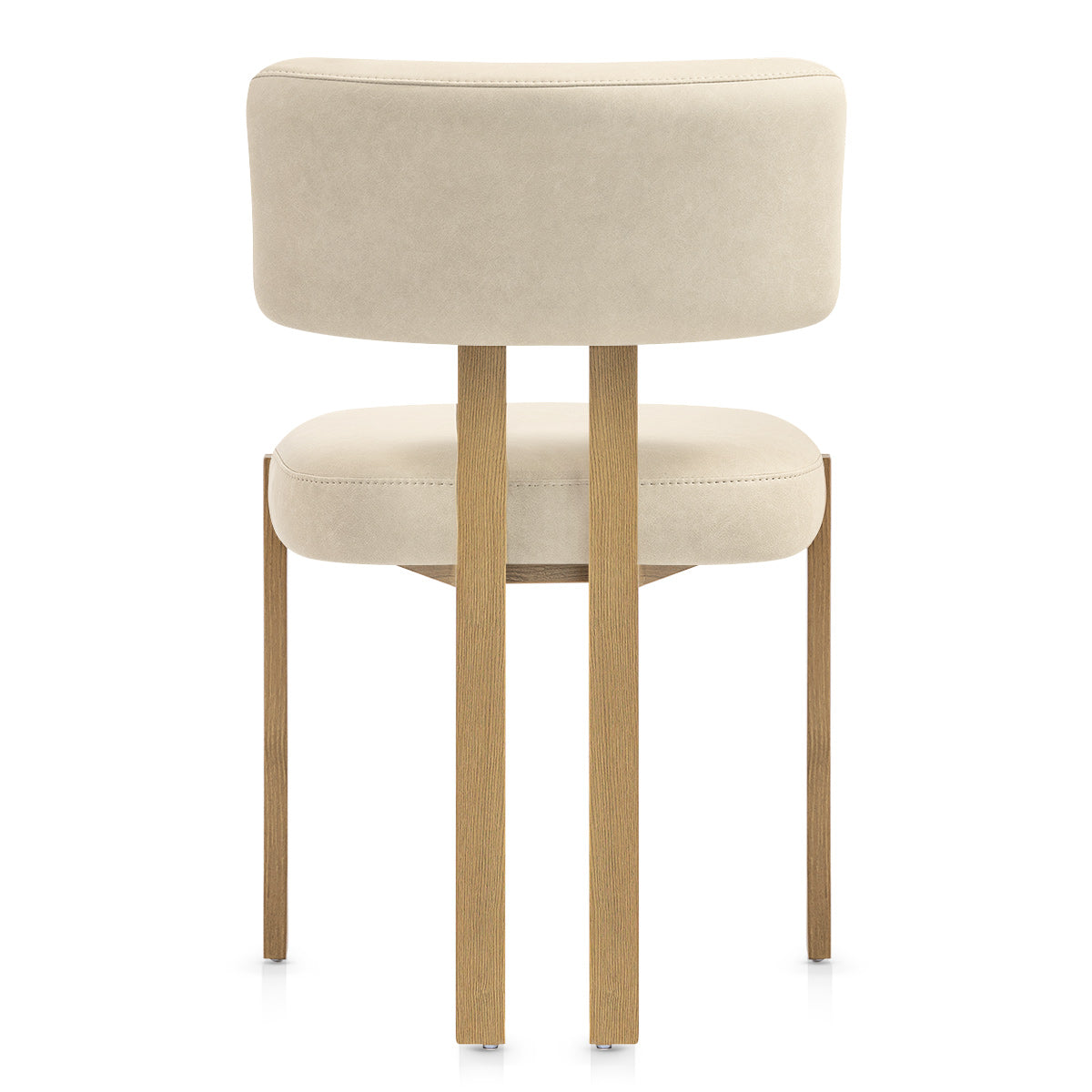 Chaise Métal Faux Cuir - Mira Crème