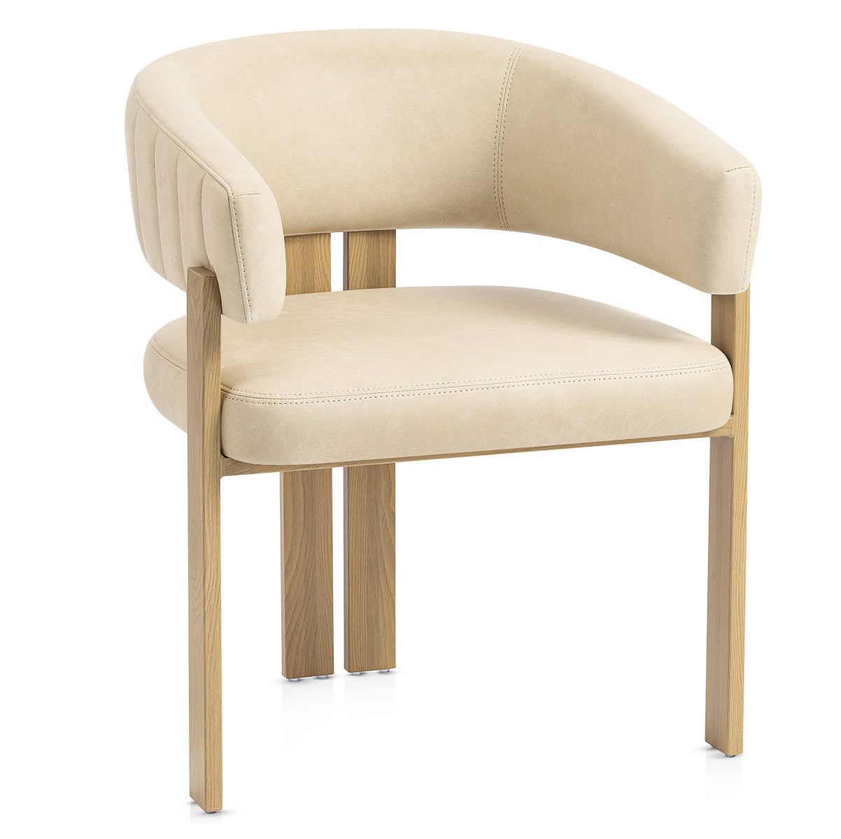 Chaise Métal Faux Cuir - Polo Crème