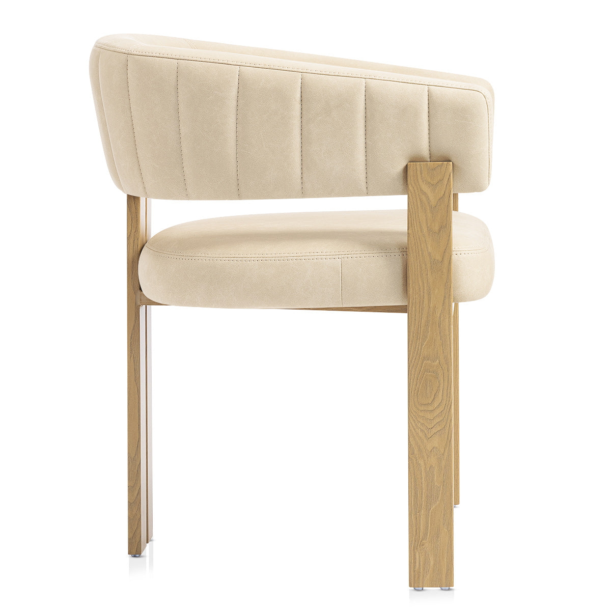 Chaise Métal Faux Cuir - Polo Crème