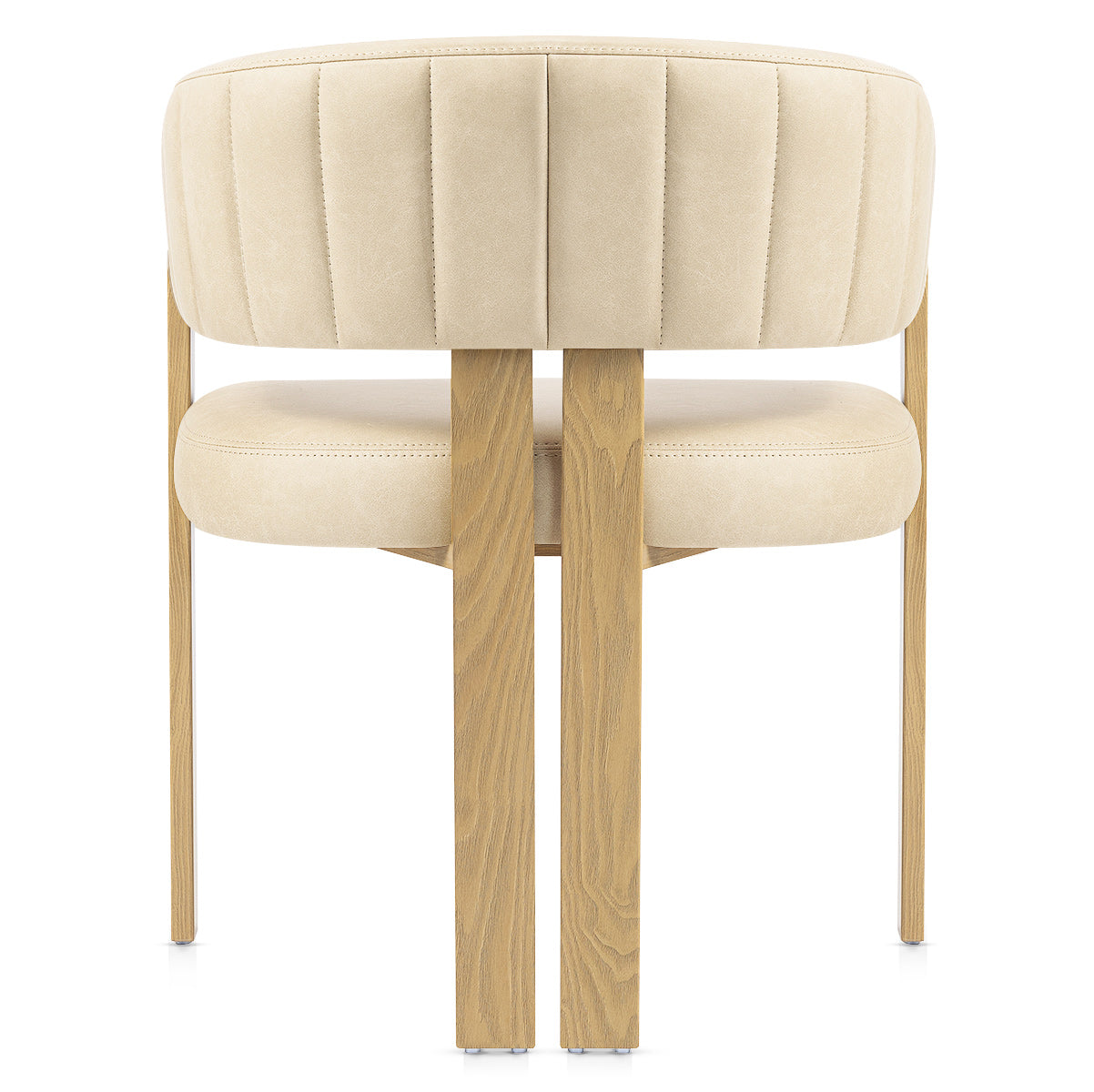 Chaise Métal Faux Cuir - Polo Crème