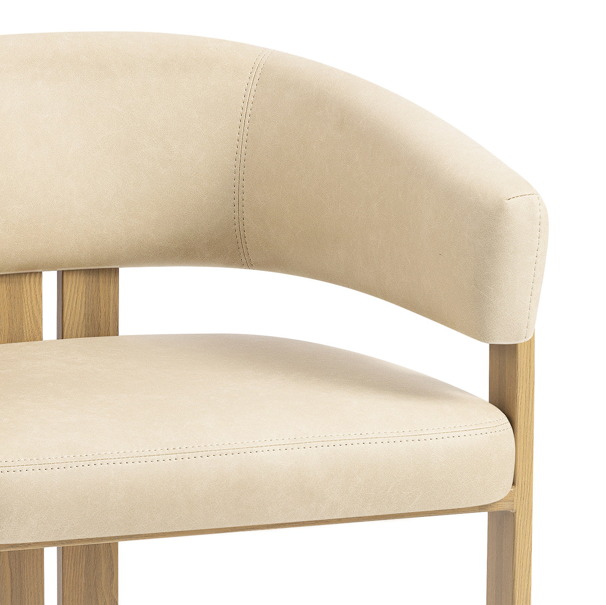 Chaise Métal Faux Cuir - Polo Crème