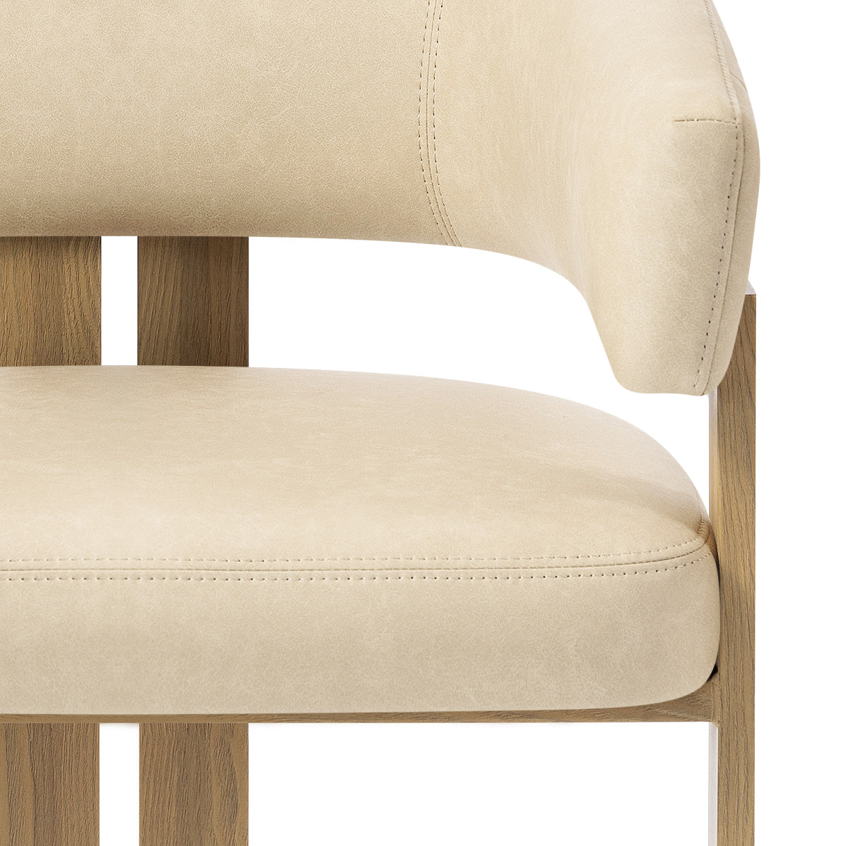 Chaise Métal Faux Cuir - Polo Crème