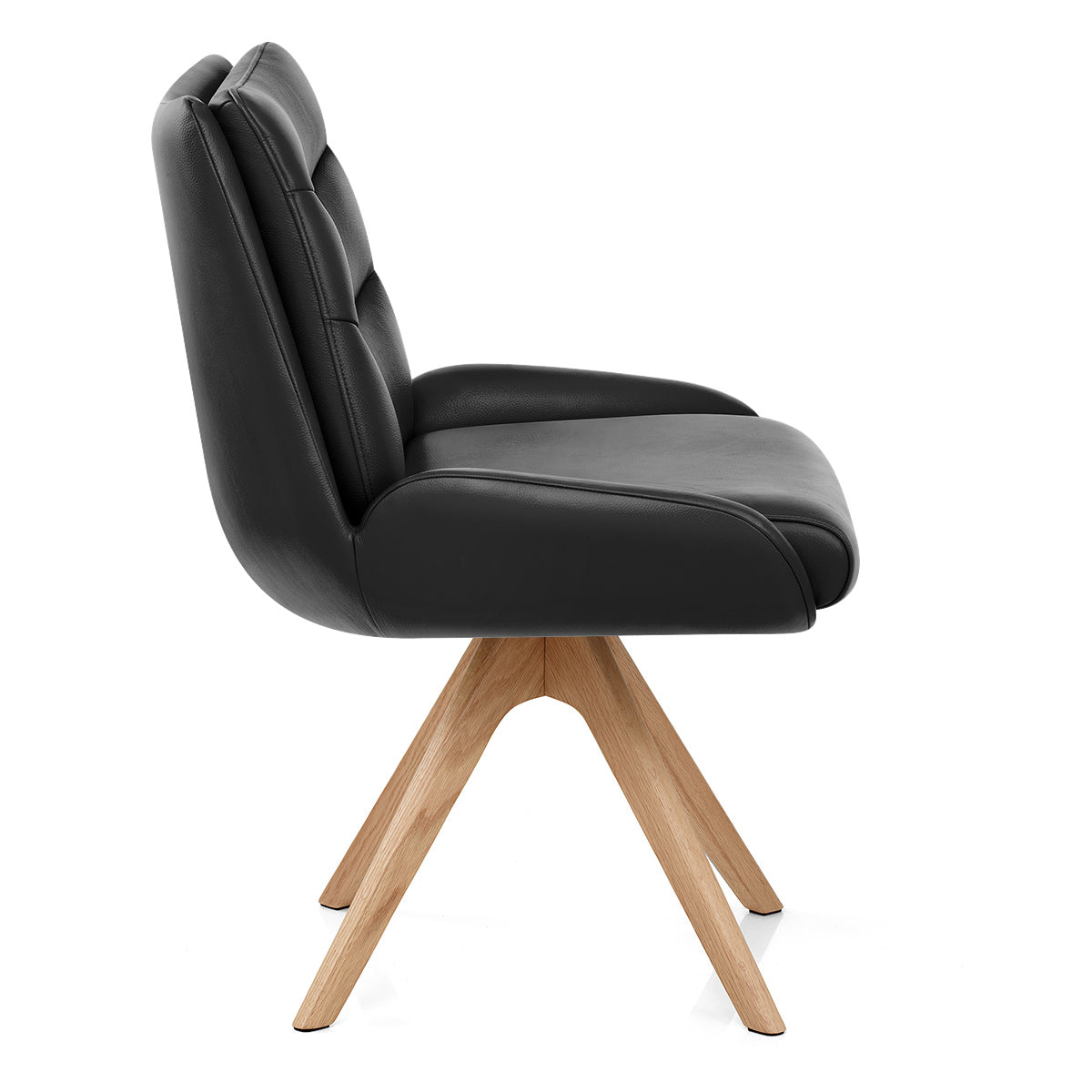 Madrid Real Leather Dining Chair Black