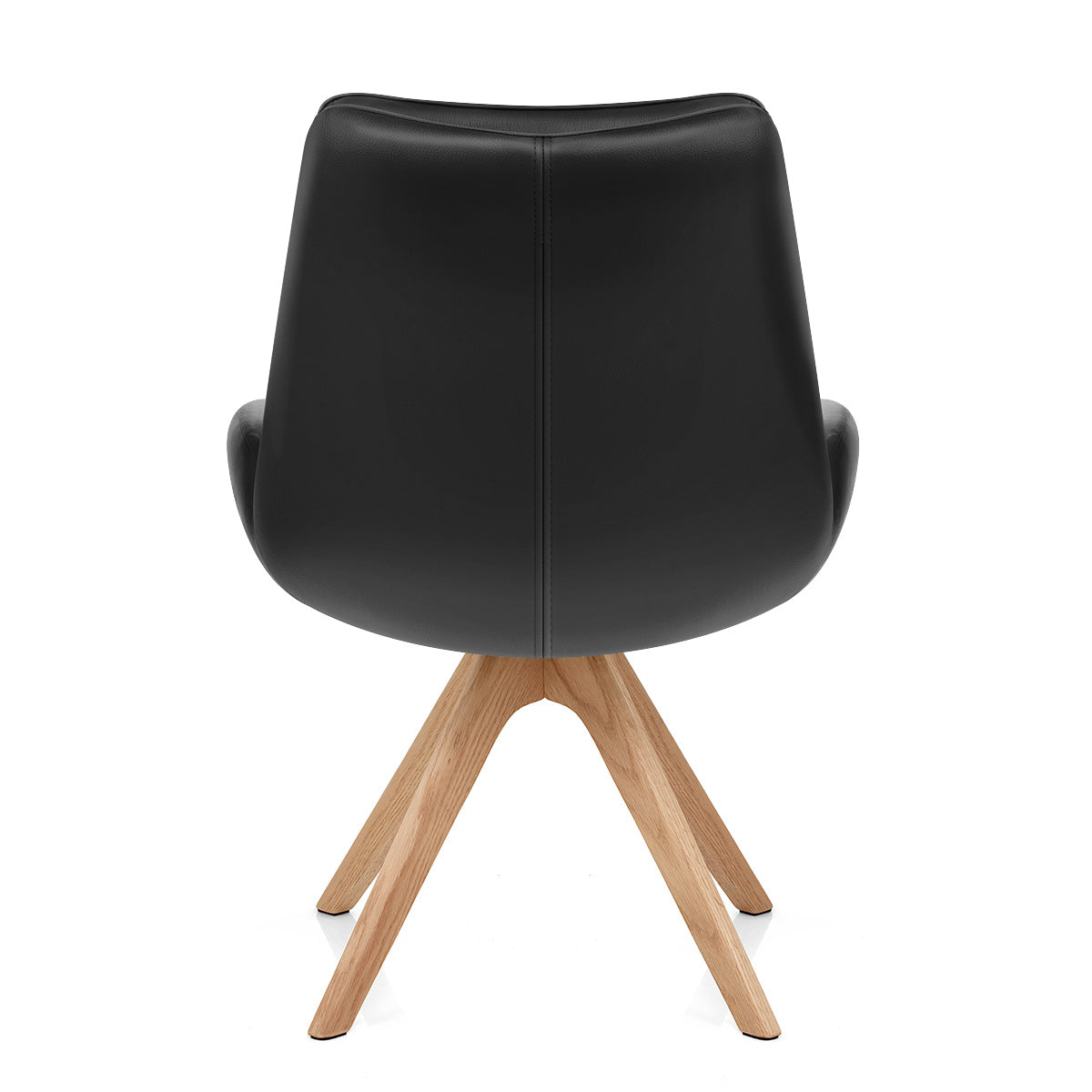 Madrid Real Leather Dining Chair Black