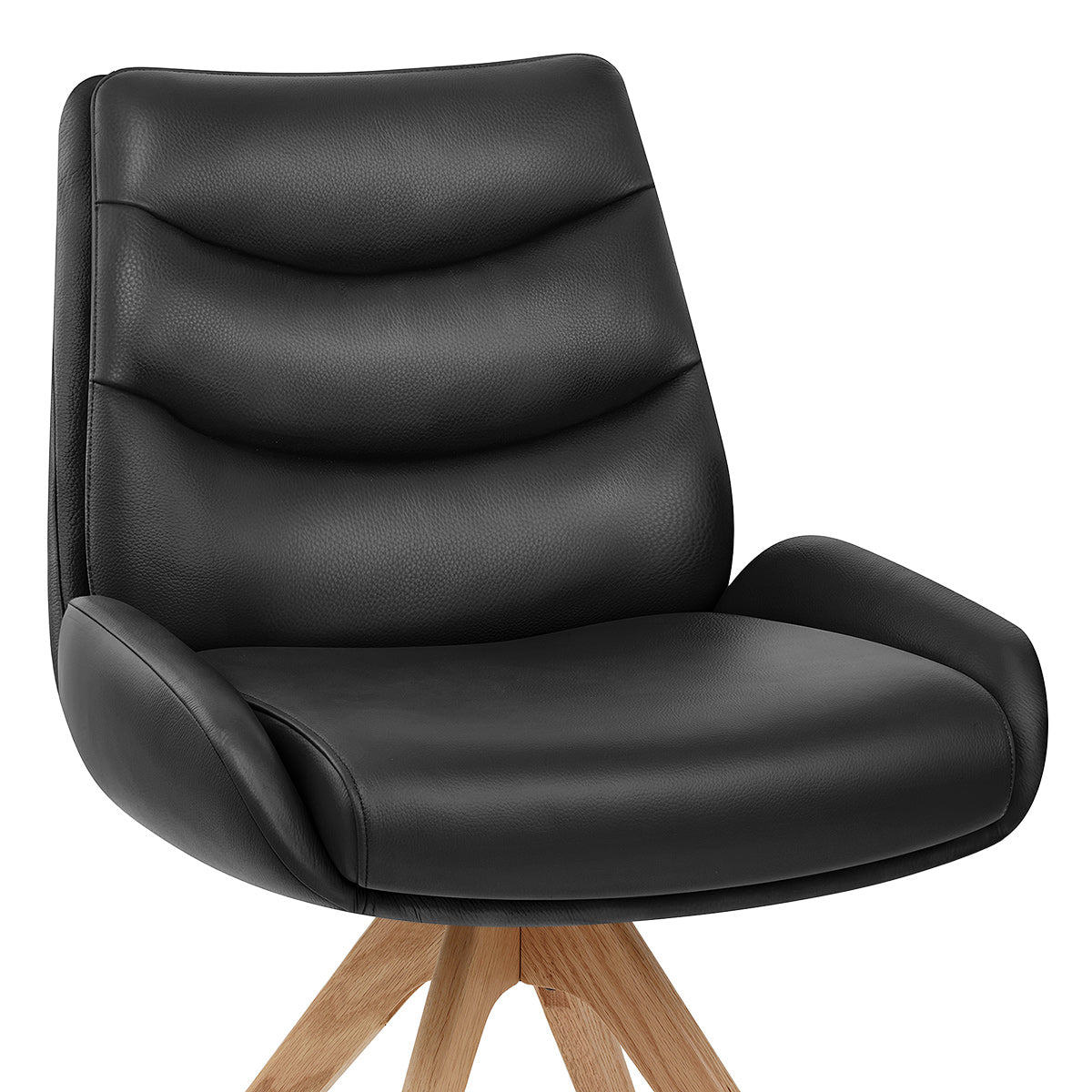 Madrid Real Leather Dining Chair Black