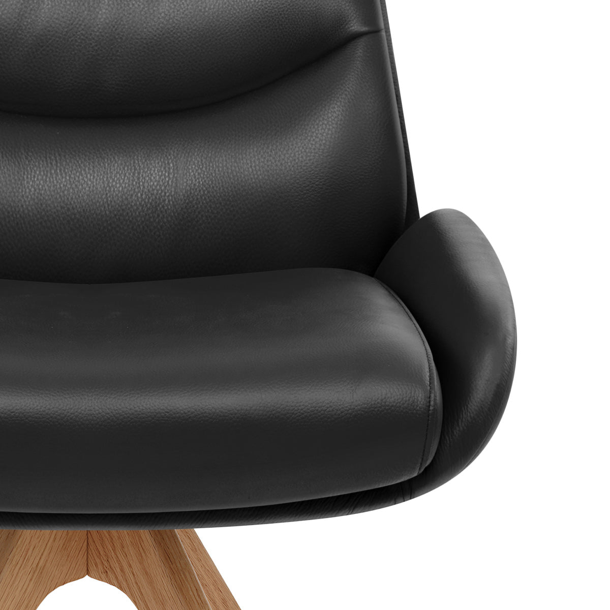 Madrid Real Leather Dining Chair Black