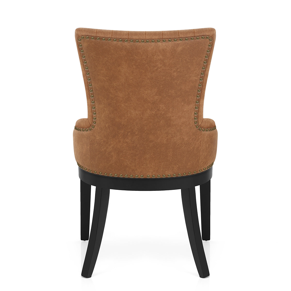Chaise Bois Faux Cuir - Chiltern Marron
