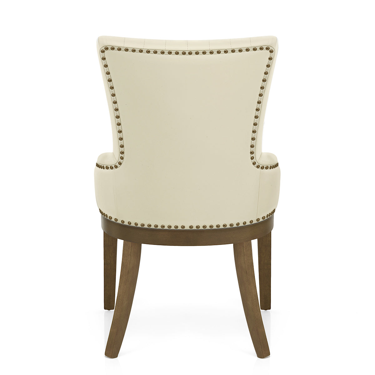 Chaise Bois Cuir Véritable - Chiltern Crème