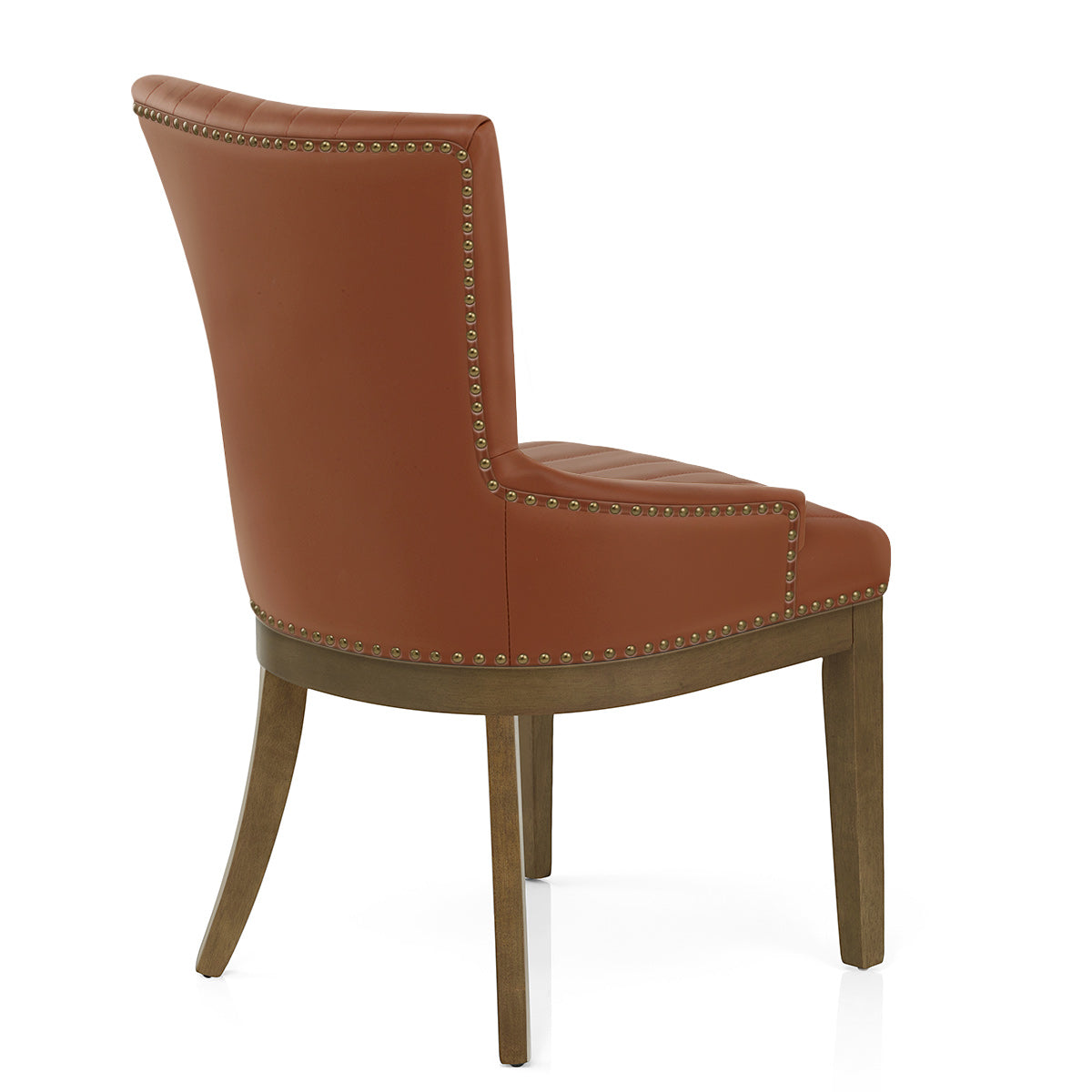 Chaise Bois Cuir Véritable - Chiltern Marron