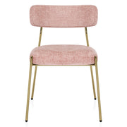 Diana Gold Chair Pink Fabric