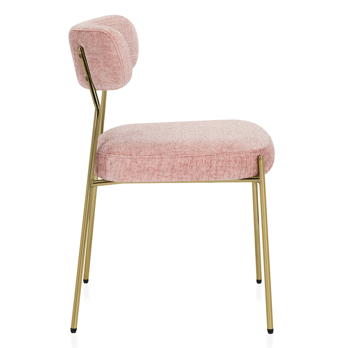 Diana Gold Chair Pink Fabric