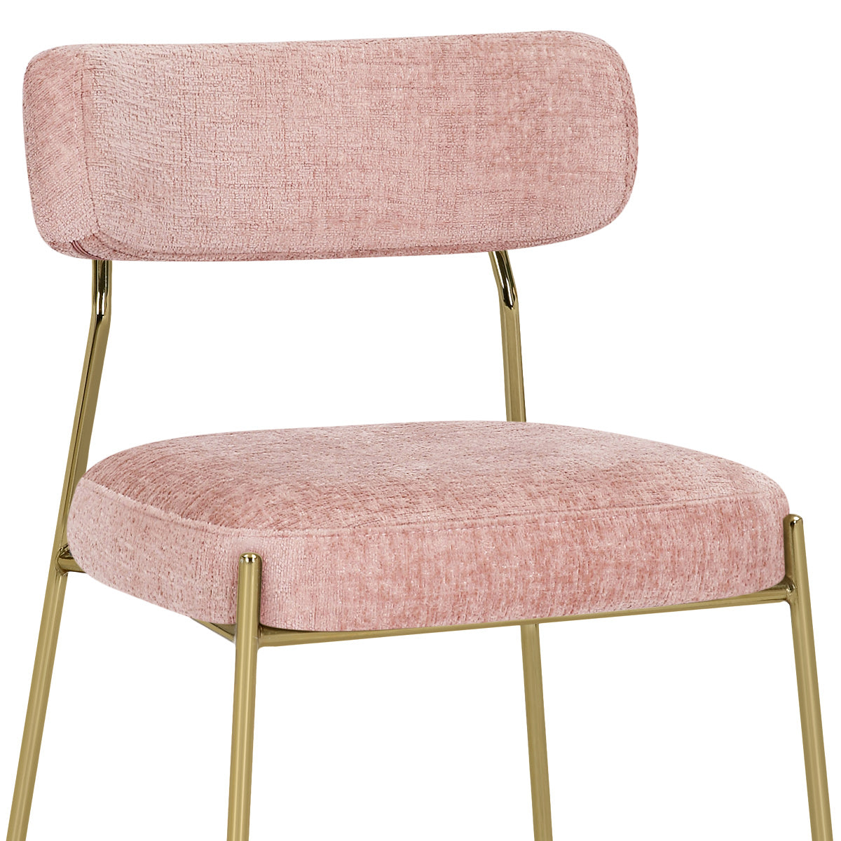 Diana Gold Chair Pink Fabric
