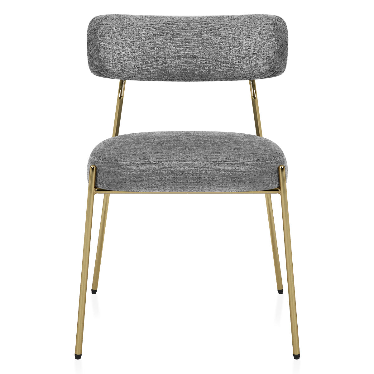 Diana Gold Chair Grey Fabric