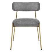 Diana Gold Chair Grey Fabric