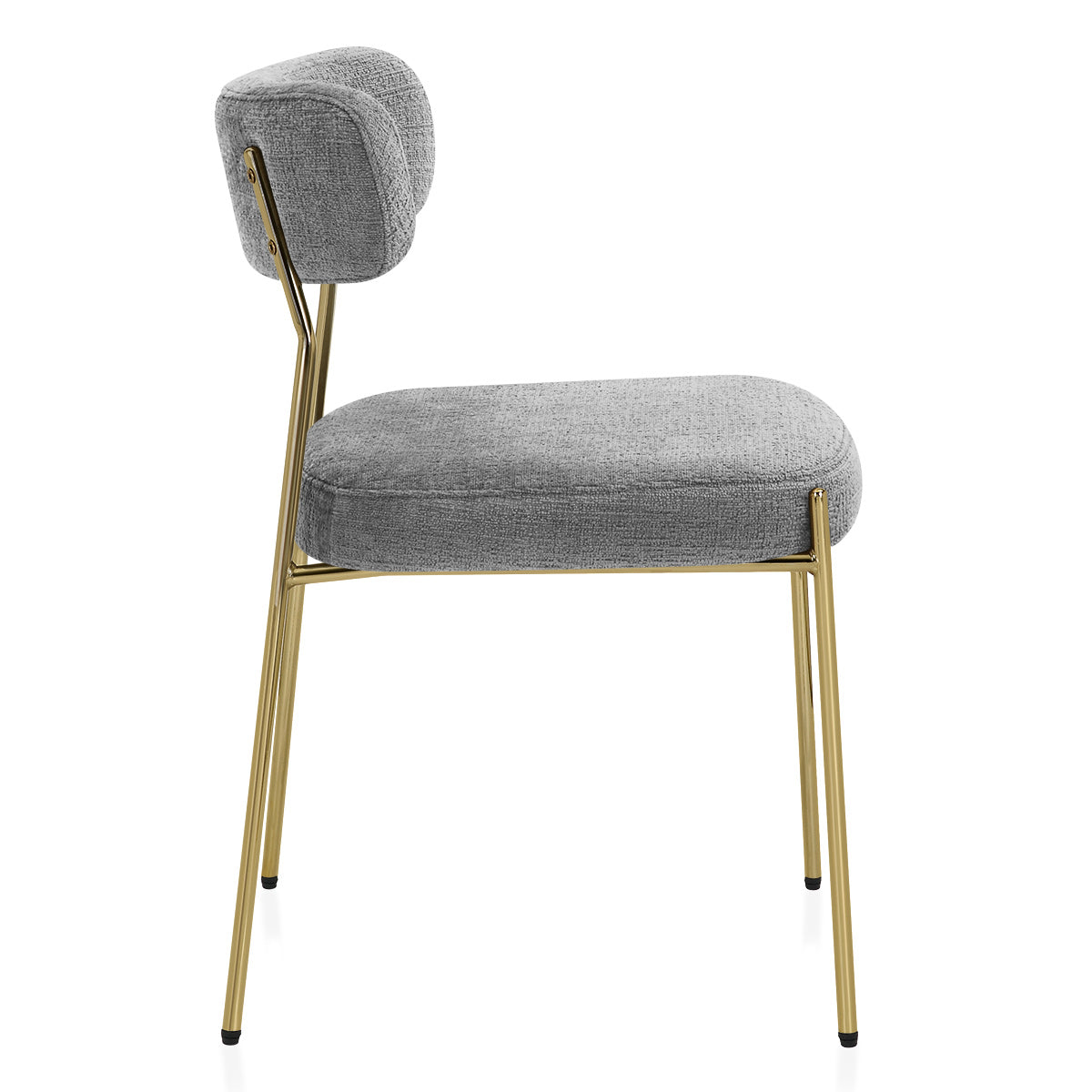 Diana Gold Chair Grey Fabric
