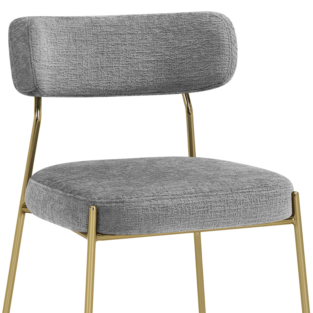Diana Gold Chair Grey Fabric