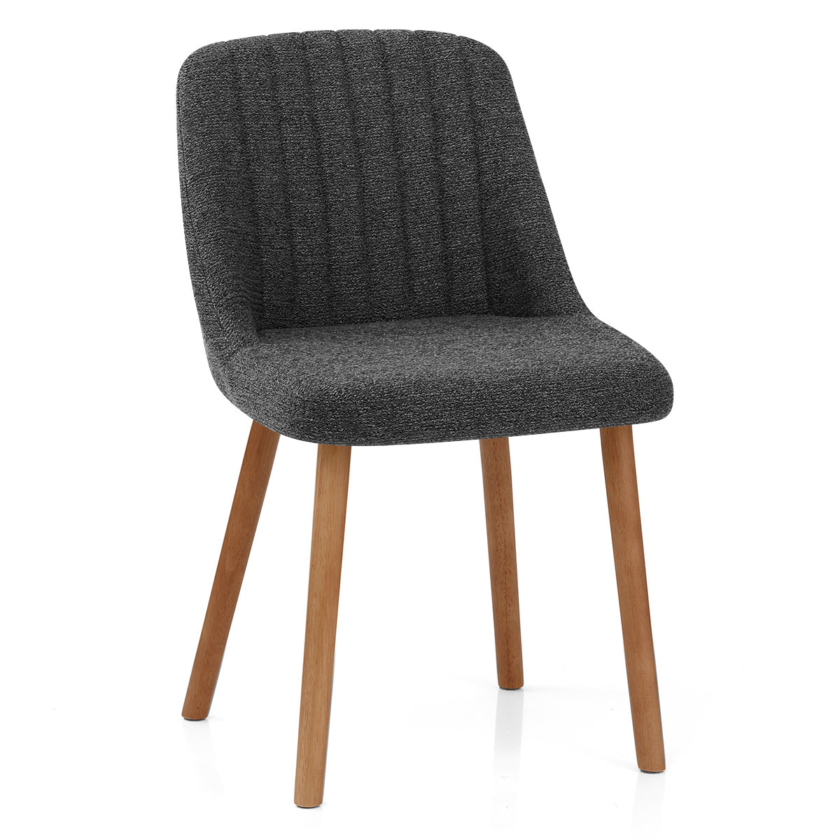 Hatton Oak Dining Chair Charcoal Fabric
