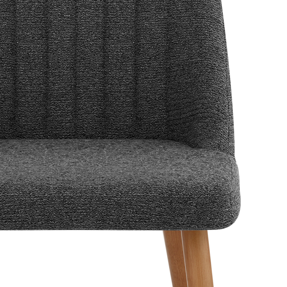 Hatton Oak Dining Chair Charcoal Fabric