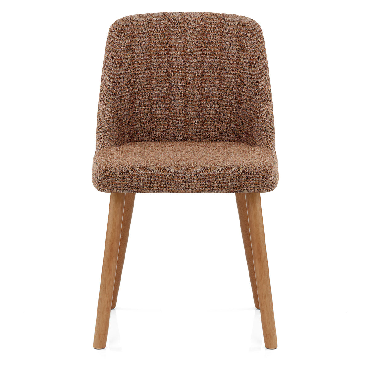 Hatton Oak Dining Chair Brown Fabric