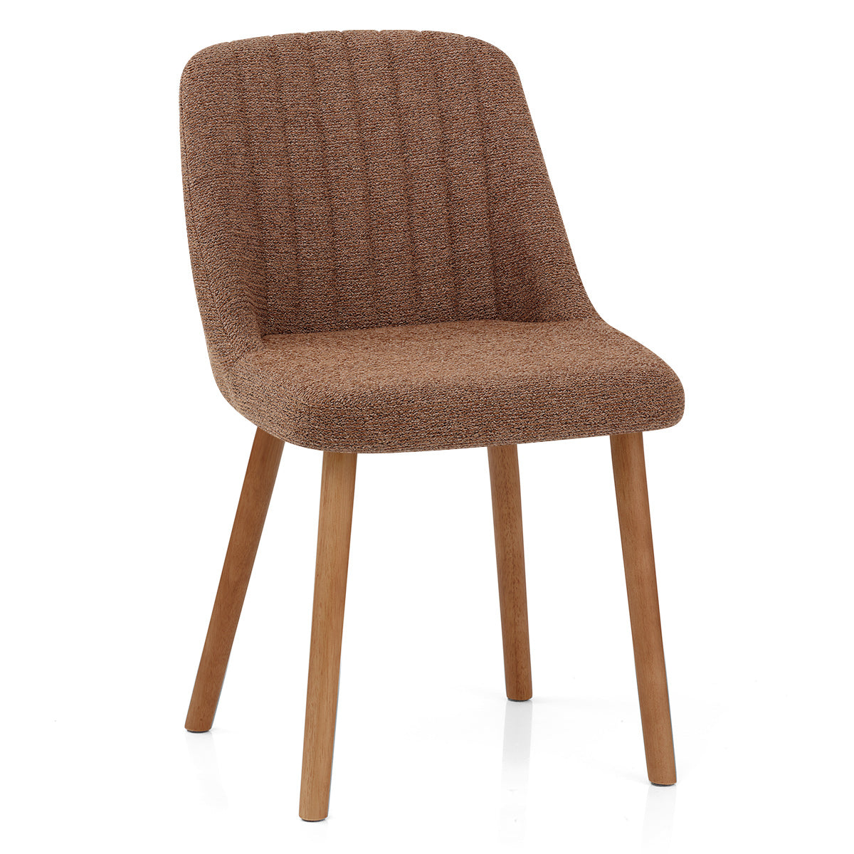 Hatton Oak Dining Chair Brown Fabric