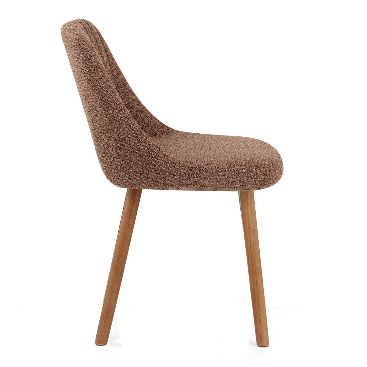 Hatton Oak Dining Chair Brown Fabric