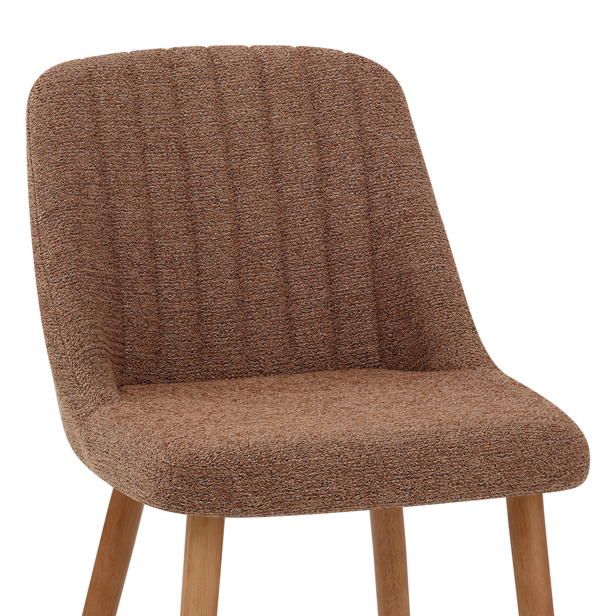 Hatton Oak Dining Chair Brown Fabric