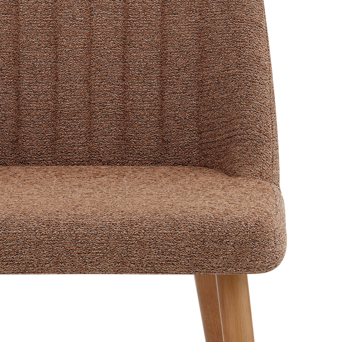 Hatton Oak Dining Chair Brown Fabric