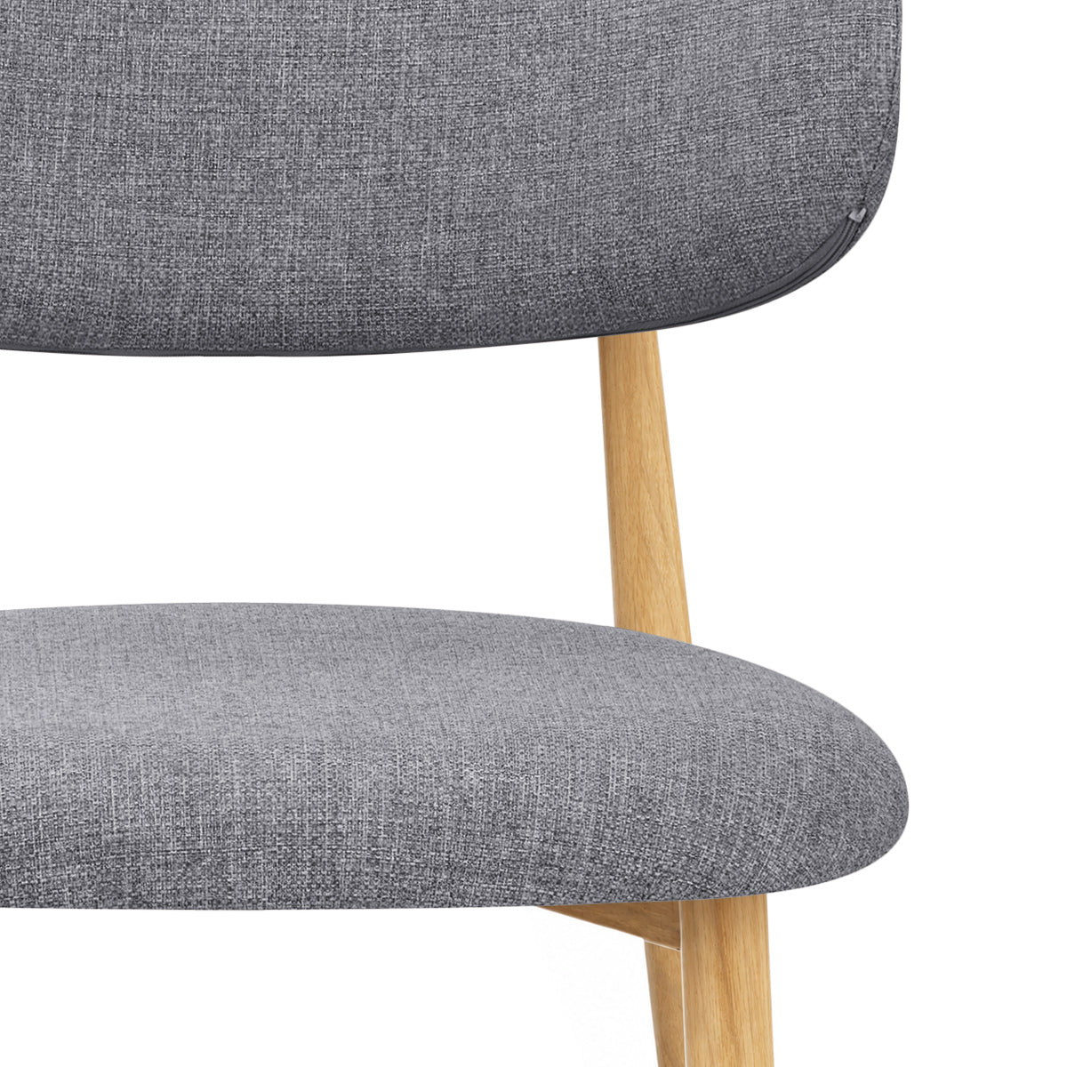 Chaise Effet Chêne Tissu - Harrow Gris