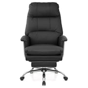 Colmar Black Eco Leather Reclining Office Chair with Footrest
