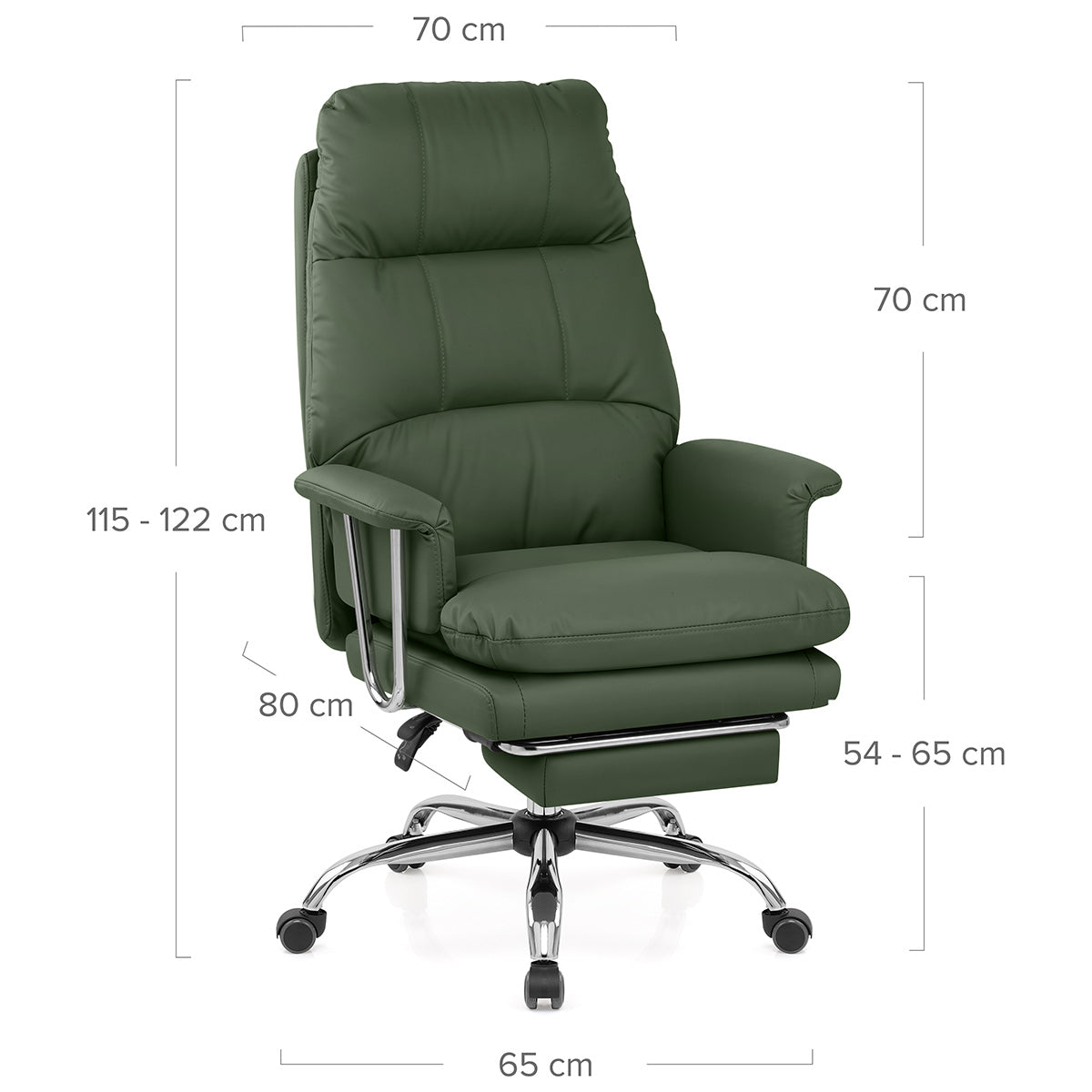 Chaise de Bureau Cuir Eco - Colmar Vert