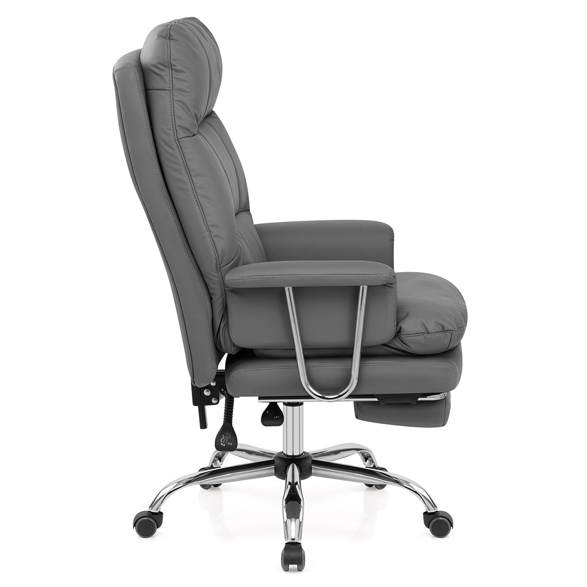 Chaise de Bureau Cuir Eco - Colmar Gris