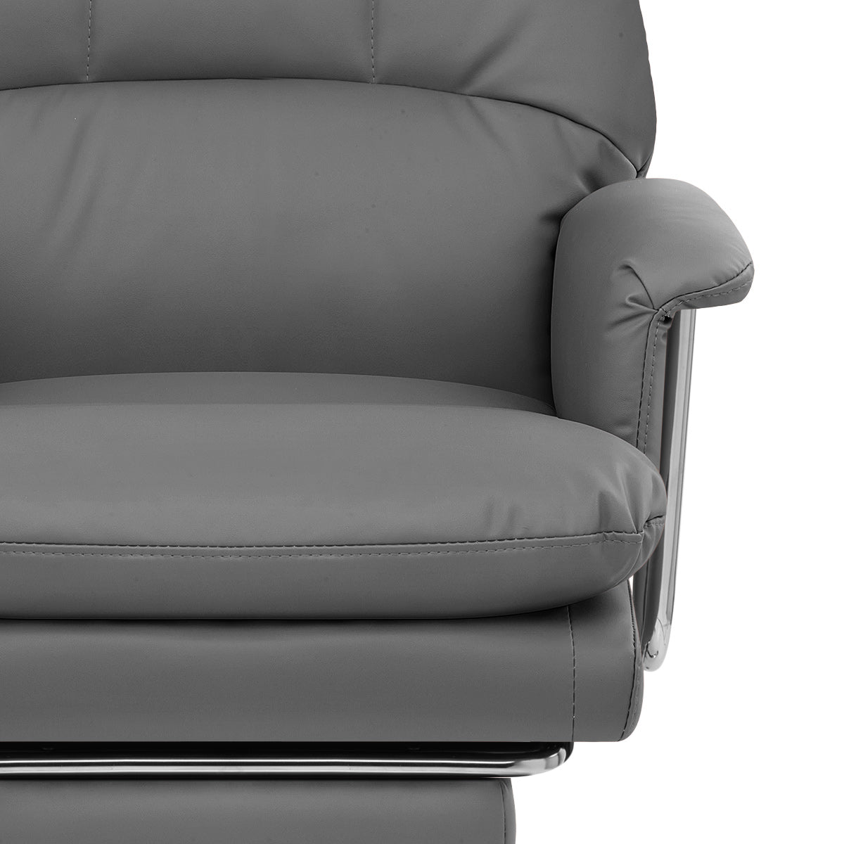 Chaise de Bureau Cuir Eco - Colmar Gris