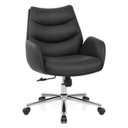 Seville Office Chair Black Eco Leather