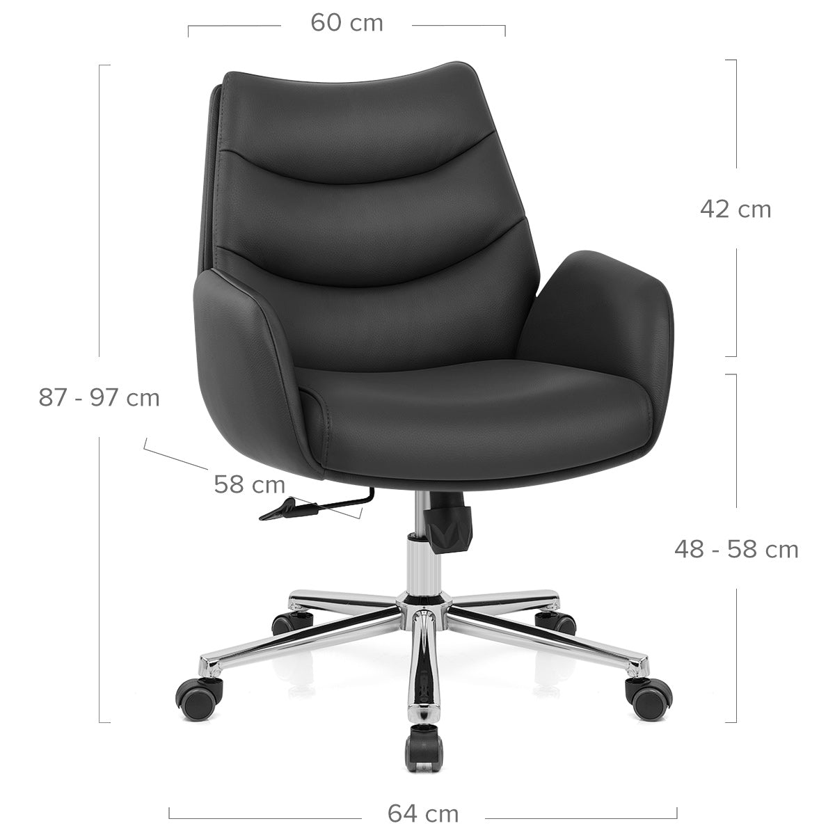 Seville Office Chair Black Eco Leather