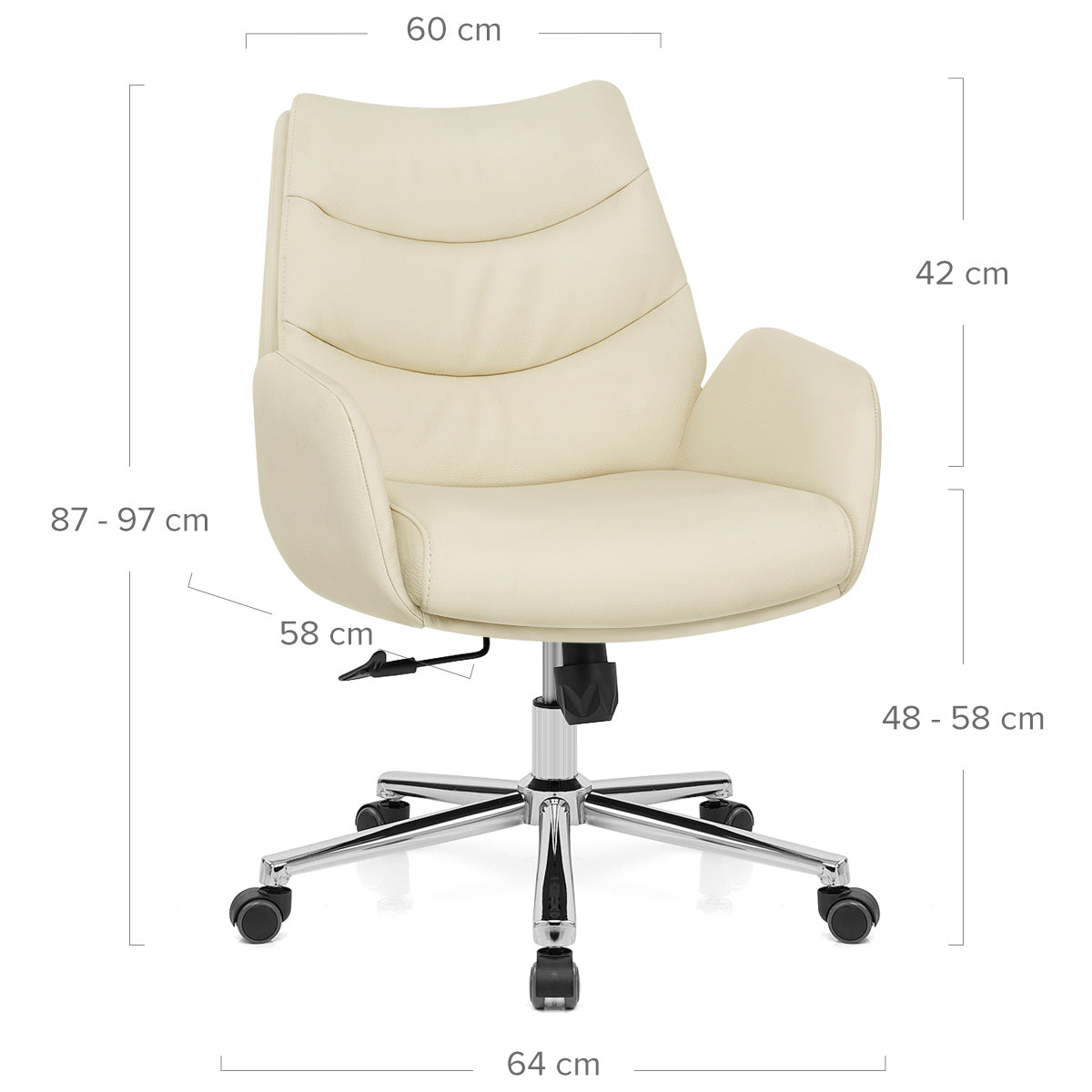 Seville Office Chair Cream Eco Leather