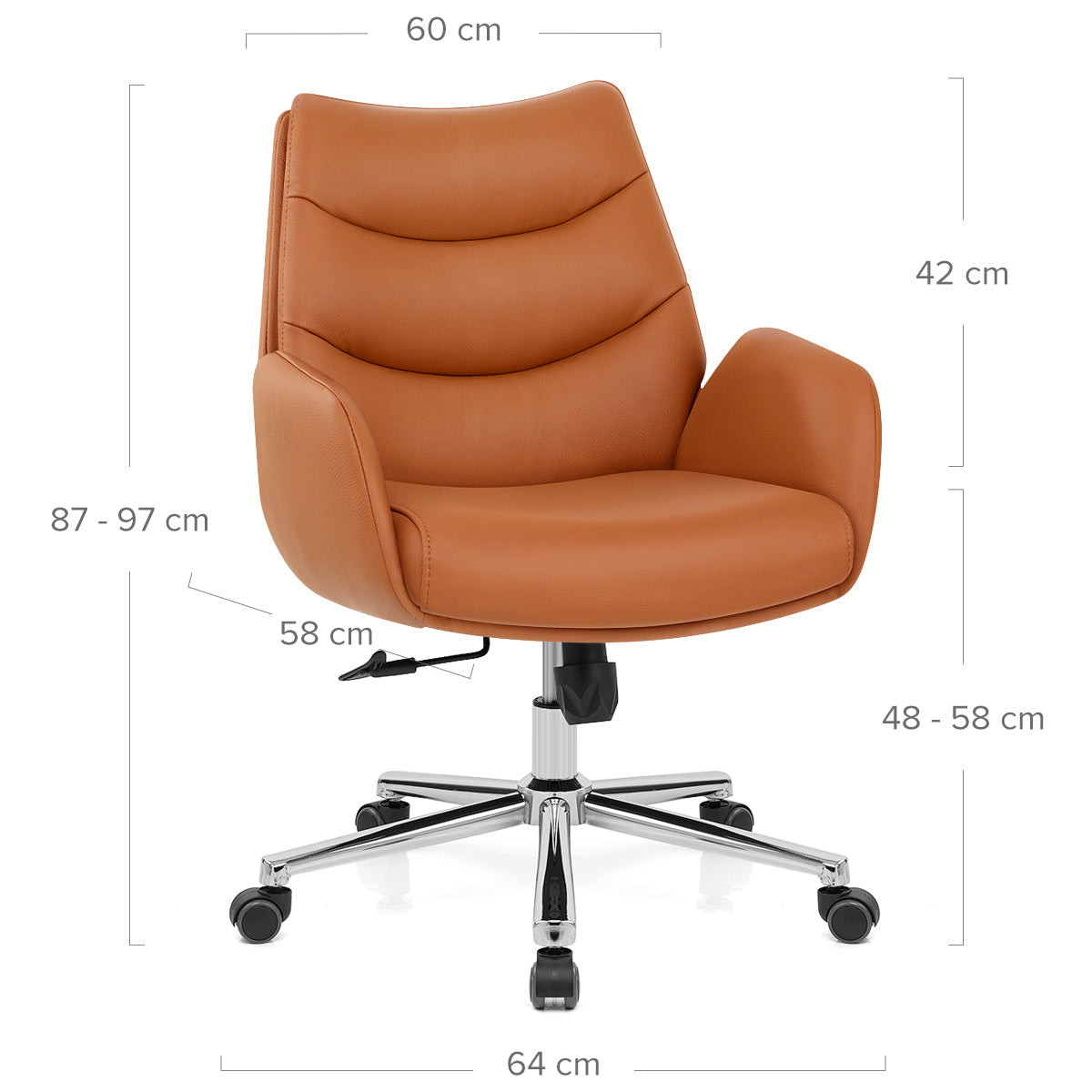 Seville Office Chair Tan Eco Leather