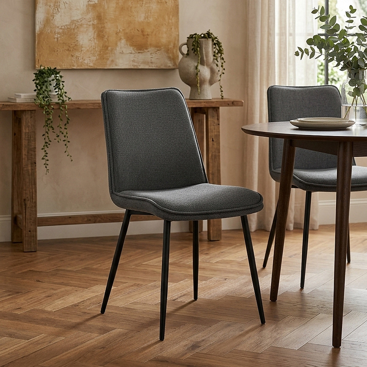 Chaise Tissu - Abi Gris 
