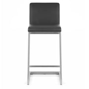 Ace Brushed Steel Stool Black